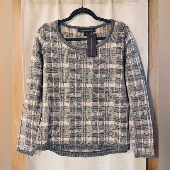 FRENCH CONNECTION Babysoft Dogtooth Sweater Medium - Picture 1 of 6